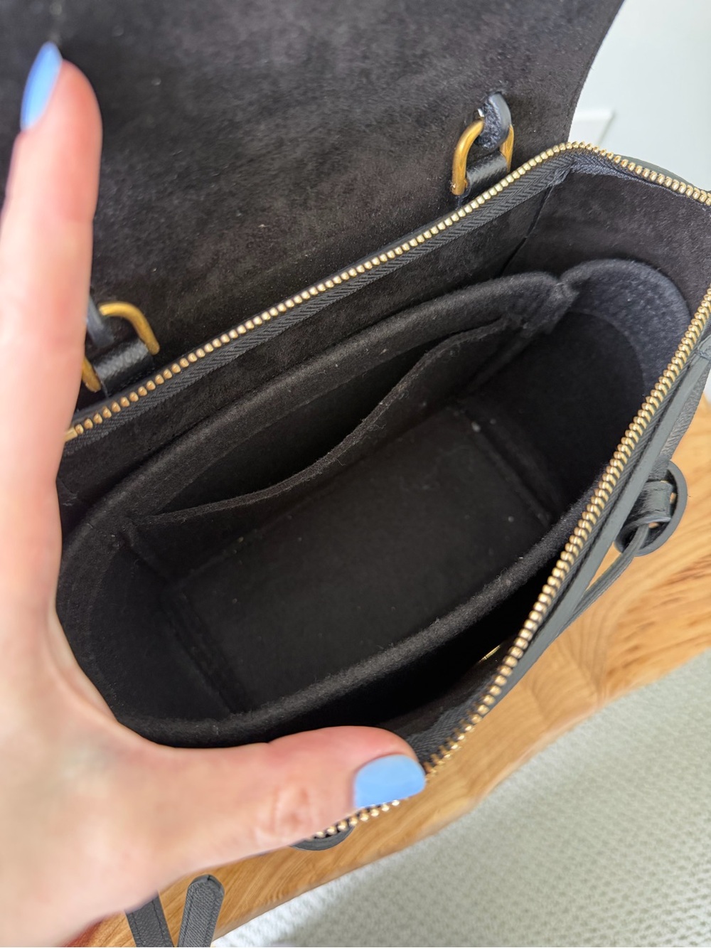 CELINE nano black grained belt bag - Picture 9 of 13
